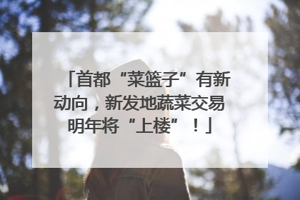 首都“菜篮子”有新动向，新发地蔬菜交易明年将“上楼”！