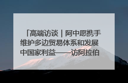 高端访谈｜阿中愿携手维护多边贸易体系和发展中国家利益——访阿拉伯议会议长亚马希