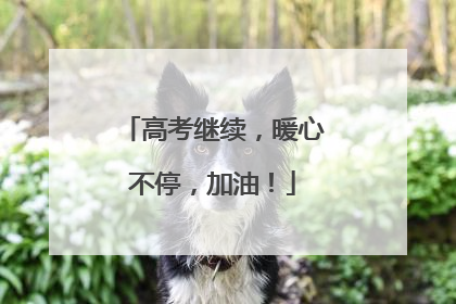 高考继续，暖心不停，加油！