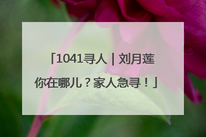 1041寻人｜刘月莲你在哪儿？家人急寻！