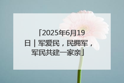 2025年6月19日｜军爱民，民拥军，军民共建一家亲