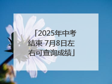 2025年中考结束 7月8日左右可查询成绩