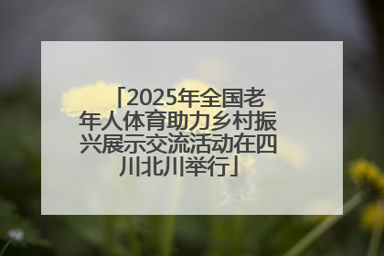 2025年全国老年人体育助力乡村振兴展示交流活动在四川北川举行