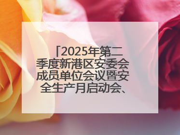 2025年第二季度新港区安委会成员单位会议暨安全生产月启动会、培训会召开