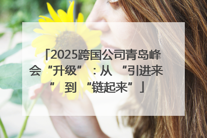 2025跨国公司青岛峰会“升级”：从 “引进来” 到 “链起来”