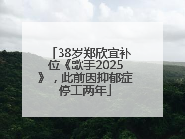 38岁郑欣宜补位《歌手2025》，此前因抑郁症停工两年