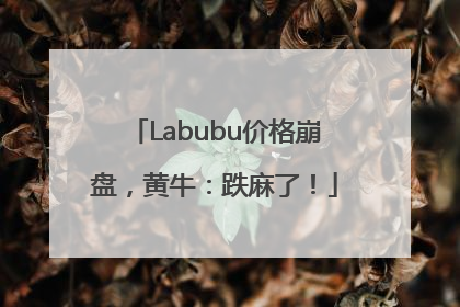 Labubu价格崩盘，黄牛：跌麻了！