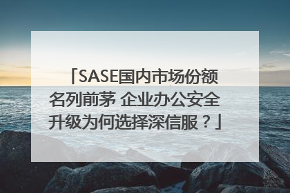 SASE国内市场份额名列前茅 企业办公安全升级为何选择深信服？
